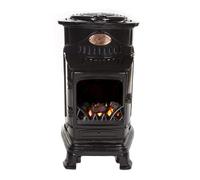 universal innovations Calor Provence 3kw Portable Flueless Gas Stove Heater (Gloss Black)