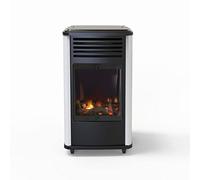 Universal Innovations Manhattan Portable Gas Stove - 3.4 kW, Real Flame Gas Fire, Oxygen Depletion Sensor, Efficient Heating, Stylish and Portable Heater for Home - White