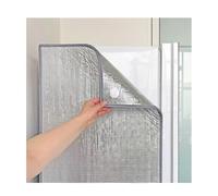 Universal Insulated Refrigerator Cover Blanket, Aluminium Foil Insulation Sheet Film, Vertical Freezer Sunshade Film, Sun Protection Shield for Fridge Freezers(Gray/Double-Sided Tape,50x70cm)