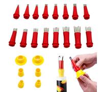 Universal Integrated Rubber Nozzle Tool Kit, A Set of Single-Piece Stainless Steel Nozzles, Various Sizes Cartridge Tips Transparent Silicone Nozzles, Stainless Steel Sealing Nozzle Silicone Tips (22