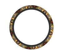 Universal Italian Street Print Steering Wheel Cover â€“ Breathable Steering Wheel for Cars, SUVs, Trucks â€“ Auto Interior Decor