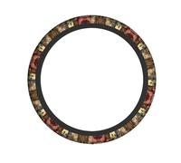Universal Italian Street Print Steering Wheel Cover â€“ Breathable Steering Wheel for Cars, SUVs, Trucks â€“ Auto Interior Decor