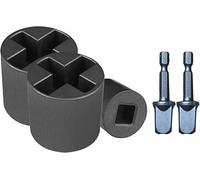 Universal Jack Socket Adapter for Hand Drill, Heavy-Duty Socket Converter for Scissor Car Jack, Easy Tire Change Tool, Electric Trailer Jack Drill Adapter with a 1/2 in Socket Adapter Bit (2 set)