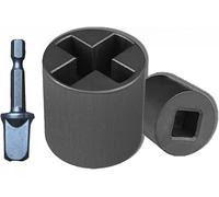 Universal Jack Socket Adapter for Hand Drill, Heavy-Duty Socket Converter for Scissor Car Jack, Easy Tire Change Tool, Electric Trailer Jack Drill Adapter with a 1/2 in Socket Adapter Bit (1 set)