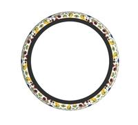 Universal Japanese Painting mushroom Print Steering Wheel Cover â€“ Breathable Car Steering Wheel Cover for Cars, Trucks, SUVs, and ATVs
