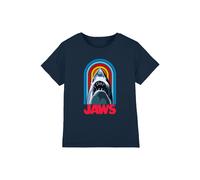 Universal Jaws Retro Bite Logo Kids T-Shirt, Navy | Size: 12-13 Years Universal Navy 12-13 Years