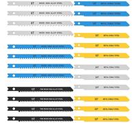 Universal Jigsaw Blade Set (24 pieces), Reciprocating Saw Blades for Metal Wood Cutting, Compatible with Bosch Dewalt Makita and Many Other Products