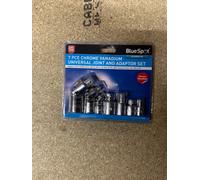 Universal Joint Adaptor Set Drive Wobbly Socket Adapters 1/4" 3/8" 1/2" 7pc