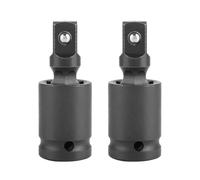 Universal Joint Socket, 1/4" 3/8" 1/2" Chromium Molybdenum Steel Impact Joint Swivel Socket Adapter Pneumatic Wrench Drill Adapter (2pcs 1/4in)