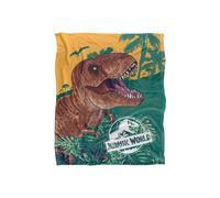 Universal Jurassic Park Jungle Silky Touch Super Soft Throw Blanket 152x127cm in White | Size: 152x127 cm Universal White 152x127 cm