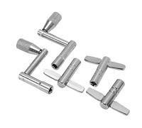 Universal Keys, Metal Drums Tuning Key Shiny Silver 5Pcs for Cane Bag