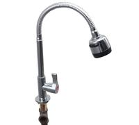 Universal Kitchen Faucet Big Bay 7 Character Design Versatile Sink Mixer and Stylish Perfect for Home & Commercial Use Easy Installation Modern Chrome Finish