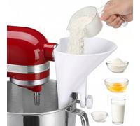 Universal kitchen Flour Funnel for Stand Mixer, Fits Most 3.5-7Qt Bowl