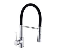 Universal Kitchen Tap with 360° Rotation Black Flexibility Spray Head Chrome Sink Mixer Deck Mounted Single Lever Retro Design for Modern Cozinha