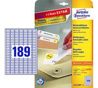 Universal Label 25.4 x 10 OJ Purpose Form L4731REV -25 White