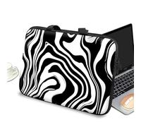 Universal Laptop Case Sleeve 10 inch with Handle and Zipper, Kids Tablet Carrying Case Messenger Bag Portable Tote Bag for 7-10 inch iPad/Notebook/eBook/Readers, Abstract Wavy