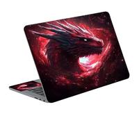 Universal Laptop Skin Sticker Decal with 2 Wrist Pad Skins, Waterproof Scratch Vinyl Cover for 11-15.6 Inch MacBook, HP, Dell, Lenovo, Cutable & Reusable,Red Cosmic Dragon Nebula