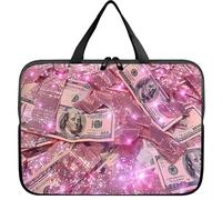 Universal Laptop Sleeve Tablet Case 12 inch, Pink US Dollar Slim Carrying Case Durable Handbag Travel Laptop Bag for Surface Pro 9 8 7/Laptop Go 2 3, MacBook Air 11/12
