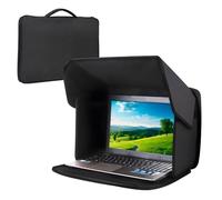 Universal Laptop Sun Shade and Privacy Cover, Foldable Anti-Glare Sun Shield for Notebooks, Portable Light Blocker & Heat Protector for Outdoor Work, Travel, and Cafe Privacy (16 Inches)