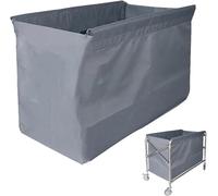 Universal Laundry Cart Replacement Liner Bag (400L, Heavy Duty Oxford Fabric), Waterproof Rectangular Laundry Basket Replacement Cover for Hotel, Hospital, Commercial (Grey, 77x43x60cm/30x17x24in)