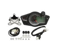 Universal LCD Digital Motorcycle Odometer Speedometer Tachometer Meter Motorbike Moto Dashboard 12V 0-14000 RPM Mile Meter Gauge