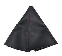 Universal Leather Shifter Car Shift Knob Shifter Gear Knob Gaiter Boot Cover for Galaxy, for Mondeo, 3 4 S-max C-max Shift Gear Knob(Black)(Red)