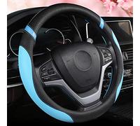 Universal Leather Steering Wheel Cover for Women Steering Wheel Cover for Car 15 inch (Blue)