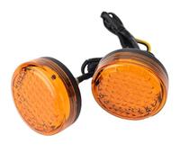 Universal LED Motorcycle Lights Round 24 LEDs Red Reflector Light M10 Tail Brake Turn Signal Red Yellow Light 12V Lamps(Model 3)