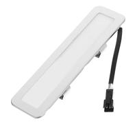 Universal LED Range Hood Light Replacement, Rectangle Kitchen Cooker Hood Bulb with Frosted Glass Lens, AC 12V Extractor Fan Lamp for Stove Vents and Enclosures, Durable ABS Iron Housing, Silver