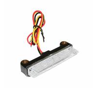Universal LED rear light replay bar clear-black with stop (6 red LEDs) (CE appro