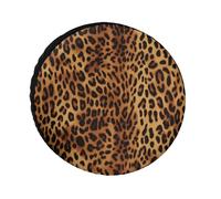 Universal Leopard Print Tire Cover, Heavy Duty Oxford Fabric, Waterproof Wheel Protector for SUV Truck RV Camper Dust Snow/Sun Protection, 24