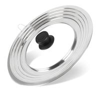 Universal Lid for Pots and Pans Skillets,Pot Lid fit 8.2, 9, 10, 11, 12 and 12.5 Inch Cookware, Large Replacement Frying Pan Cover, Stainless Steel Cast Iron Skillet Lids with Heat Resistant Knob