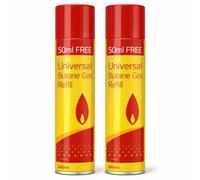 Universal Lighter Refill Canister 300ml Each, Pack of 2, Multi-Purpose Accessory for Kitchen, Camping & Outdoor Use