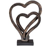 Universal Lighting and Decor Interlocking Hearts Bronze 11 3/4-Inch-H Sculpture