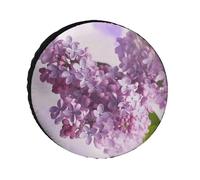 Universal Lilac Flower Tire Cover, Heavy Duty Oxford Fabric, Waterproof Wheel Protector for SUV Truck RV Camper Dust Snow Sun Protection 28 Inch