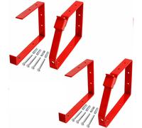SPARES2GO Universal Lockable Steel Wall Ladder Storage Rack Brackets (2 Pairs)