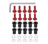 Universal M5 Aluminium Windshield Bolts Kit For Suzuki For Y&amaha(Rosso)