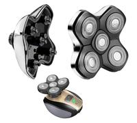Universal Magnetic 5 Blades for Freebird, Head Shaver Replacement Heads for Universal Replacement Heads (5 Magnetic Silver)