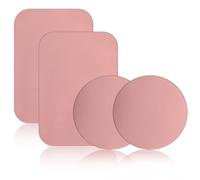 Universal Magnetic Phone Mount Plate 4 Pack Phones Magnets for Back of Phone Ultra Thin Rectangular & Round Magnet with Adhesive Compatible with Cell Phones Automobile Magnet Cradles - Reusable