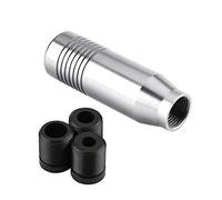 Universal Manual Gear Knob with 3 Adapters for Manual Car with Manual Gearbox (Silver)