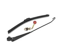 Universal Manual Windshield Wiper Set, Car Auto UTV Replacement Part, Flexible Soft Layer Design with Rocker Arm and Wiper Blade, Smooth Silent Wiping for Hard Coated Polycarbonate