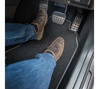Universal Mats Car Mats Accessories Tailored Fit Carpet Floor Mats Non Slip Grey Trim Accessory Compatible Front Rear Set Anti Slip Full Coverage Granulated Backing Hand-Finished