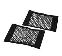 Universal Mesh Cargo Net Car Storage Net Wall Sticker Organizer Pouch Bag Storage Mesh Net for Car Trunk Storage Add On Organizers for Car Truck (15" x 9.5" (2 Packs))