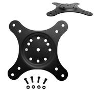 Universal Metal Alloy VESA 75 / VESA 100 Adapter Mounting Plate - Compatible for Monitors, Displays, Industry Standard AMPS Hole Pattern Tablet/Smartphone Holder & GPS Fish Finder Mount