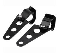 Universal Metal Motorcycle Headlights Mount Brackets Motorbike Clamp Fork Adjustable Moto Modified Lights Fog Light Bracket Light Tube Clamp(2PCS 38-48MM)