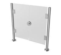 Universal Metal Safety Gate with Automatic Closure - Indoor Swing Barrier for Secure Entry in Supermarkets, Offices, Libraries and Public Spaces