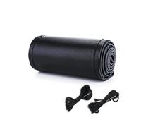 Universal Microfiber Leather Car Steering Wheel Cover Non-slip Hand-sewn Steering Wheel Sleeve 36cm 38cm 40cm GNITRIMS(Black 40CM)