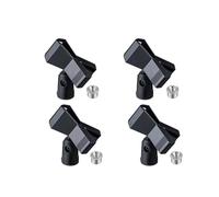 Universal Microphone Clip Holder - Mic Stand Adapter 5/8” to 3/8" Thread for Studio Recording, Podcast, Karaoke (Regular)