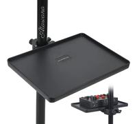 Universal Microphone Stand Tray, Adjustable Mic Stand Clamp-On Utility Shelf Rack Tray Holder for Music Sheet, Live Streaming, Concert Performance, Karaoke, Recording, Music Stand Accessories