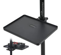 Universal Microphone Stand Tray, Adjustable Mic Stand Clamp-On Utility Shelf Rack Tray Holder for Music Sheet, Live Streaming, Concert Performance, Karaoke, Recording, Music Stand Accessories